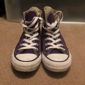 Converse purple high tops size women’s 6